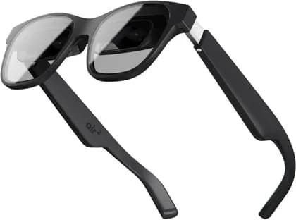 XREAL Air 2 AR Sunglasses, 46° FOV Display, 0.55 Micro-OLED Panel, 49 Pixel per Degree, Up to 120Hz Refresh Rate, New Zero-pressure Nose Pad, Ultra-Soft Temples, Black | AIR-2