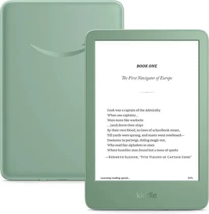 Amazon Kindle 11th Generation eBook Readers, 6" Built-In Light Display, 16-Level Greyscale, 16GB Storage, 2.4 GHz & 5.0 GHz Wi-Fi Connectivity, Matcha | B0CP31QS6R