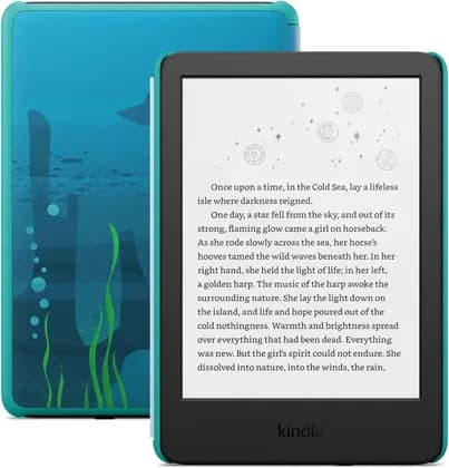 Amazon Kindle Kids E-book Reader, 6" E-Paper Display 300 PPI, 16-Level Gray Scale, 16GB On-Device Storage, 11th Gen, 2024, Kids With Ocean Explorer Cover, Ages 7 and Up, Black | B0CNVBS5JN