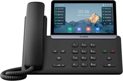 Yealink SIP-T87W Premium IP Desk Phone, 7" Touchscreen Wireless Business Phone with WiFi 6, Bluetooth 5.0, 16 SIP Accounts & AI Noise Cancellation, Enterprise Office VoIP Phone, Gray | SIP-T87W