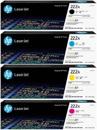 HP Toner Cartridge 222A W2220A/W2221A/W2222A/W2223A For Use With LaserJet Pro 3203, 3288, MFP 3303, MFP 3388 Printer Series Black/Cyan/Yellow/Magenta