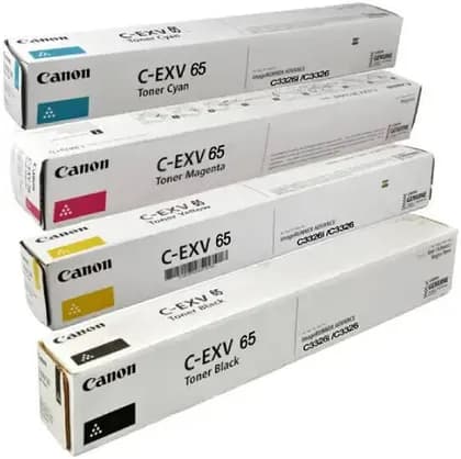 Canon C-EXV 65 4-Color Toner Cartridge Set For IRC 3326i Black, Cyan, Magenta, Yellow