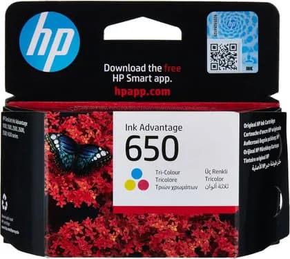 HP 650 Tri-Colour Original Ink Advantage Cartridge-Pack of 5pcs