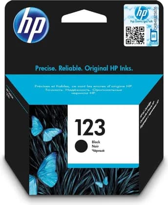 HP 123 Ink Cartridge Set, Black - F6V17Ae & Tri-Color - F6V16Ae-Pack of 5pcs