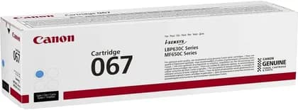 Canon 067 Cyan Toner Cartridge, Yields of 1,250 Pages