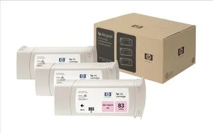 HP 83 Original 3 Pack Light Magenta Ink Cartridge | C5077A