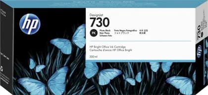 HP 730 300-ml Photo Black DesignJet Ink Cartridge | P2V73A