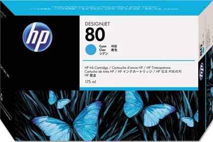 HP 80 175-ml Cyan DesignJet Ink Cartridge | C4872A
