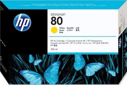 HP 80 350-ml Yellow DesignJet Ink Cartridge | C4848A