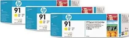 HP 91 Ink Cartridge, Yellow, 3/Pack 775ML | C9485A