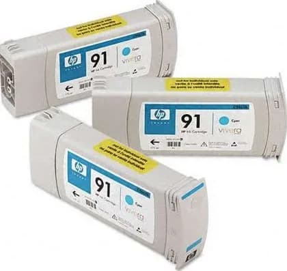 HP 91 CYAN INK CARTRIDGE 3-PACK 775ML | C9483A