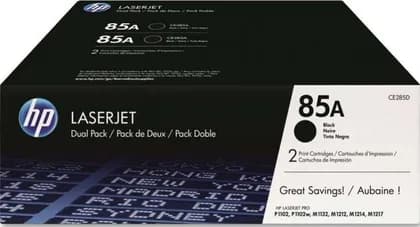 HP 85A Black Original LaserJet Toner Cartridges Dual Pack | CE285AD