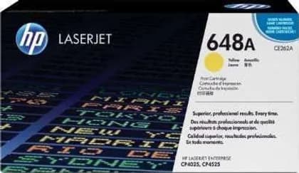 HP 648A Yellow Original LaserJet Toner Cartridge | CE262A