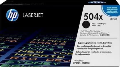 HP 504X Black High Yield Original LaserJet Toner Cartridge | CE250X