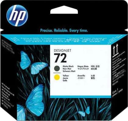 HP 72 Matte Black and Yellow Printhead | C9384A