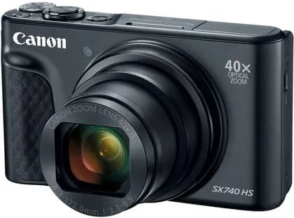 Canon PowerShot SX740 HS Camera, 3" Tilting LCD Display, 20.3MP CMOS Sensor, ISO 100-3200 Extended, 40x Optical Zoom with OIS, DIGIC 8 Image Processor, 24-960mm, Wi-Fi & BT, Black | PSSX740HSBK