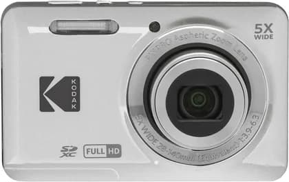 Kodak PIXPRO FZ55 Digital Camera, 2.7" LCD, 16.35 MP Sensor, 5x Optical Zoom, 1080p Full HD Video, Wide Angle Lens, Face, Smile, Blink & Pet Detection, Digital Image Stabilization, Silver | FZ55 SL