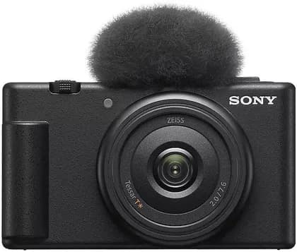 Sony Vlog Camera ZV-1F for Content Creators and Vloggers, 1" Sensor with Wide Angle 20mm Lens, Large 1.0-type CMOS Sensor, Ultra-wide 20mm ZEISS Lens, USB-C, Bluetooth, Wi-Fi, Black | ZV1F/B