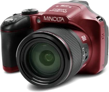 Minolta MN67Z 20MP 67X Optical Zoom Wi-Fi Bridge Digital Camera, Full HD 1080p Video, 20MP 1/2.3" CMOS Sensor, 3.0" LCD with 920k-Dot Resolution, 16GB SD Card with Adapter, Red | MIMN67ZR