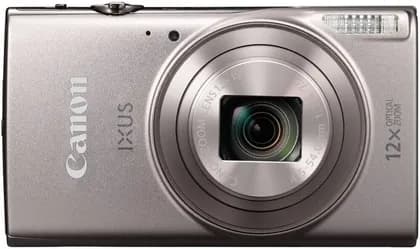 Canon IXUS 285 HS Digital Camera, 3.0" LCD, 20.2 Megapixel CMOS, DIGIC 4+ Processor, 12x Optical Zoom W/ Ultra Wide Angle, 80-3200 ISO, 24x ZoomPlus, Flash, Wi-Fi, NFC, Silver | IXUS-285-HS