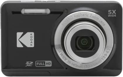 Kodak PIXPRO FZ55 Digital Camera, 2.7" LCD, 16.35 MP Sensor, 5x Optical Zoom, 1080p Full HD Video, 28mm Wide Angle Lens, Face, Smile, Blink & Pet Detection Digital Image Stabilization, Black | FZ55 BK