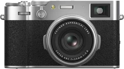 Fujifilm X100VI Digital Camera, 3.0" 1.62m-Dot Tilting Touchscreen, 40.2MP APS-C X-Trans CMOS 5 HR Sensor, X-Processor 5 Image, Hybrid 0.66x OVF with 3.69m-Dot OLED EVF, Silver | X100VI