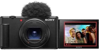 Sony ZV-1 II Vlog Camera, 3" Side Flip-Out Touchscreen LCD, 20.1MP 1" Exmor RS BSI CMOS Sensor, UHD 4K 30p Video w/ HLG & S-Log3/2 Gammas, Intuitive Touch Focus & Exposure Control, Black | ZV-1M2