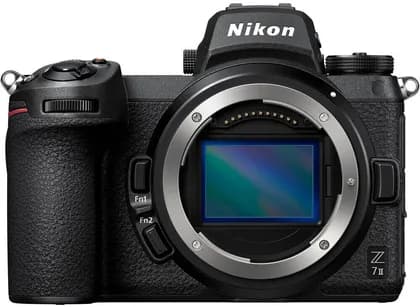 Nikon Z7 II Mirrorless Camera, 3.2" 2.1m-Dot Tilting Touchscreen LCD, 45.7MP FX-Format BSI CMOS Sensor, Dual Memory Card Slots, UHD 4K60 Video, N-Log & 10-Bit HDMI Out, Body Only, Black | Z7 II