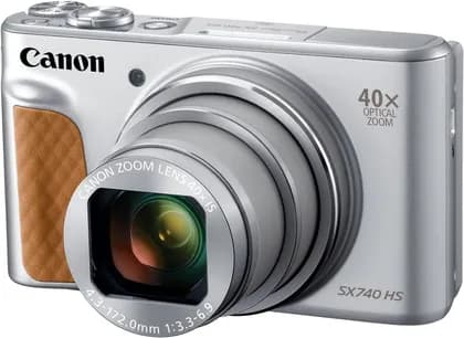 Canon PowerShot SX740 HS Digital Camera w/ 40x Optical Zoom & 3 Inch Tilt LCD - 4K VIdeo, Wi-Fi, NFC, Bluetooth Enabled, Silver | SX740HS