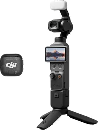 DJI Osmo Pocket 4 Creator Combo Action Camera, 1" CMOS Sensor, 4K 240fps Video, 3 Axis Stabilized, 107GB Storage, ActiveTrack, 7 Smart Tracking, 10Bit D Log Color, Black | OsmoPocket 4 Creator