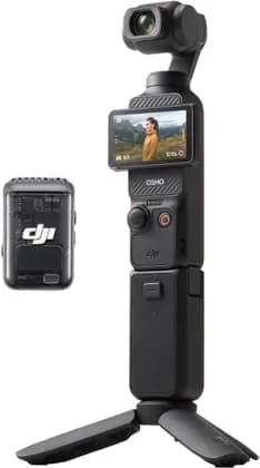 DJI Osmo Pocket 3 Creator Combo, 1" CMOS Sensor, 20mm Lens, Create Captivating Vlogs With ActiveTrack 6.0, Including DJI Mic 2 Transmitter, Battery Handle, Osmo Mini Tripod, Black | DJIOP3CreatorCombo