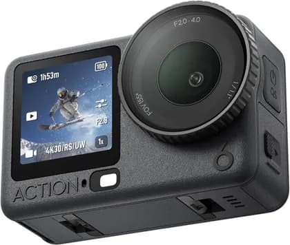 DJI Osmo Action 6 Essential Comb, 8K Action Camera, 1/1.1" Sensor, f/2.0-f/4.0 Aperture, 4H Battery, Cold-Resistant, Black | Osmo Action 6 Essential Combo