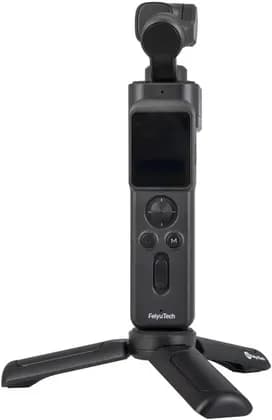 FeiyuTech Pocket 3 Kit 3 Axis Gimbal Camera, 4K 60FPS Ultra Wide 130 Degree Camera, Detachable Wireless Remote Handle, Magnetic Mount, Portable Design, AI Tracking, Black | Pocket-3-Kit