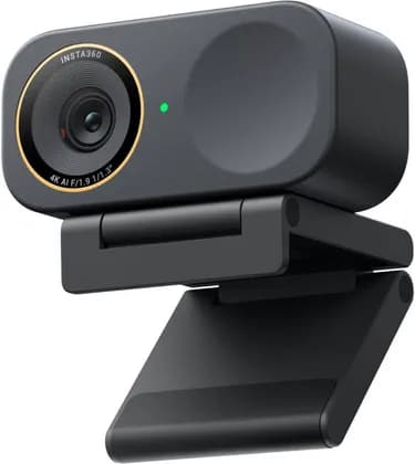 Insta360 Link 2C Pro 4K AI Webcam, 1/1.3" CMOS Sensor, Up to UHD 4K Resolution at 30fps, 84° Diagonal Field of View, Integrated 2-Axis Gimbal, 4x Digital Zoom, Auto Focus, Black | LINK-2C-PRO