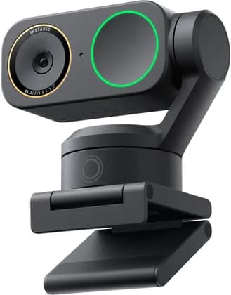 Insta360 Link 2 Pro 4K AI Webcam, 1/1.3" CMOS Sensor, Up to UHD 4K Resolution at 30fps, 84° Diagonal Field of View, Integrated 2-Axis Gimbal, 4x Digital Zoom, Auto Focus, Black | LINK-2-PRO