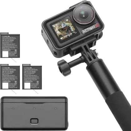 DJI Osmo Action 5 Pro 4K Action Camera Adventure Pack, 2.5" OLED Touchscreen, HDR and Low-Light Performance, Digital Image Stabilization, 1/1.3" CMOS Sensor, Black | CP.OS.00000378.01