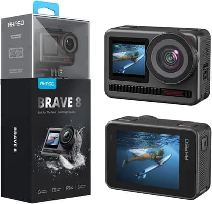 Akaso Brave 8 Action Camera, Without Memory Card, Black
