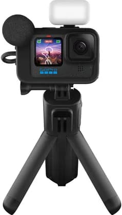 GoPro Hero12 Creator Edition Action Camera, 2.27" Touch Rear & 1.4" Front LCD Screen, 27.6mp Effective Pixel Count, HyperSmooth 6.0 Stabilization Technology, USB-C Interface, Black | CHDFB-121-CN