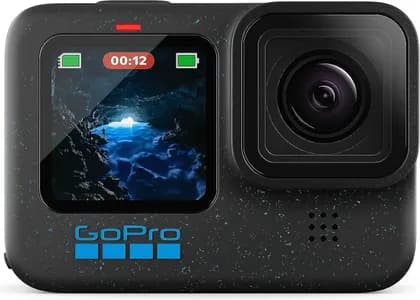 GoPro HERO12 Black, Waterproof Action Camera with 5.3K60 Ultra HD Video, 27MP Photos, HDR, 1/1.9" Image Sensor, Live Streaming, Webcam, Stabilization, Black | CHDHX-121-RW