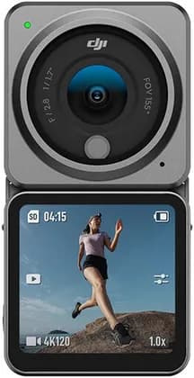 DJI Action 2 Dual-Screen Combo 4K Action Camera with Dual Touchscreens, 155° FOV, Magnetic Attachments, Stabilization Technology, Underwater Camera, Vlogging & Action Sports, Black | CP.OS.00000183.01