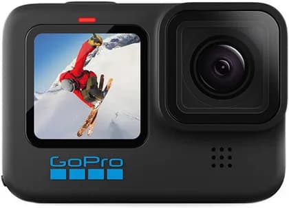 GoPro HERO10 Waterproof Action Camera with Front LCD and Touch Rear Screens, 5.3K60 Ultra HD Video, 23MP Photos, 1080p Live Streaming, Webcam, Stabilization - Black | CPKG1