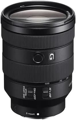 SONY SEL24105G FE 24-105mm f/4 G OSS Camera Lens, Internal Focus Design, f/4 to f/22 Aperture Range, AF/MF Switch, 4 Aspherical Elements, 3 ED Elements, Rounded 9-Blade Diaphragm, Black | SEL24105G