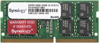 Synology 16GB (1 x 16GB) DDR4 2666 MHz ECC SO-DIMM Server Memory, 2666 MHz Clock Speed, 260 SO-DIMM, Compatible with RS820RP+, RS820+, DVA3219 | D4ECSO-2666-16G