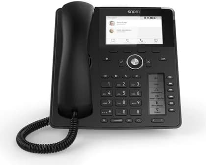 Snom D785N Desk Phone, 4.3 Inch TFT Colour Display 480 x 272 Pixels, 12 SIP Identities, Sensor Hook Switch, USB, 48 Self-Labeling Keys (12 Physical), Black | D785N