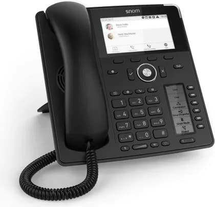 Snom D785 VOIP Desk Phone, 4.3" TFT Colour Display, 24 Freely Programmable Function Keys/BLF Keys (6 Physical) In The Second Display, Integrated Bluetooth, Plug & Play, Black | D785