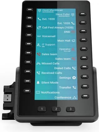 Snom D8C Expansion Module, 6.8" TFT Colour Screen, 60 Programmable Buttons On 3 Sides, Plug-and-Play, Expandable with Up to Two Additional Modules, Black | D8C