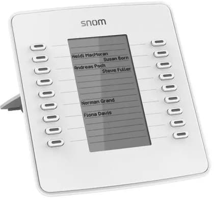 Snom D7 Expansion Module, 18 Freely Programmable, Coloured LED Buttons, Plug & Play, Expandable with Up to Two Additional Modules, White | D7
