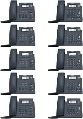 Yealink SIP-T31G Entry Level HD Gigabit IP Corded Phone with Extra Large Graphical Pixel Backlit LCD Display (132 x 64), 10-Pack, Black | SIP-T31G