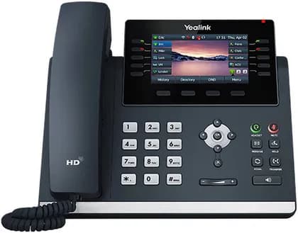 Yealink SIP-T46U IP Phone, 4.3" Color Display, Wall Mountable, Dual USB Ports & Firmware Images, T4U Auto-P Unified, PoE Support, Dual-Port Gigabit Ethernet, Wifi & Bluetooth, Classic Gray | SIP-T46U