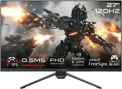 GAMEON Gaming Monitor, 27" FHD IPS Display, 120Hz Refresh Rate, 0.5ms Response Time, FreeSync/Adaptive-Sync Technology, Xbox Series X|S & PS5 Support, Black | GOES27FHD120IPS